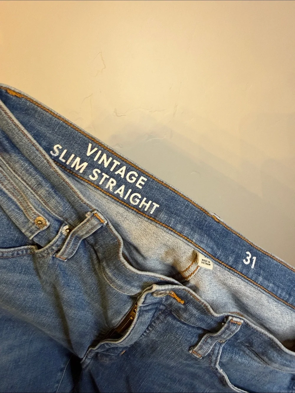 J. Crew Mid Wash Blue Straight-Leg Jeans
